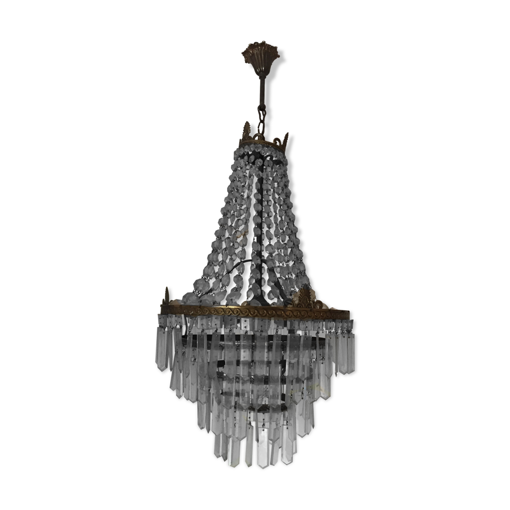 Lustre à Pampilles En Verre Pour Intérieur - Luminaire électrique Sans Marque
