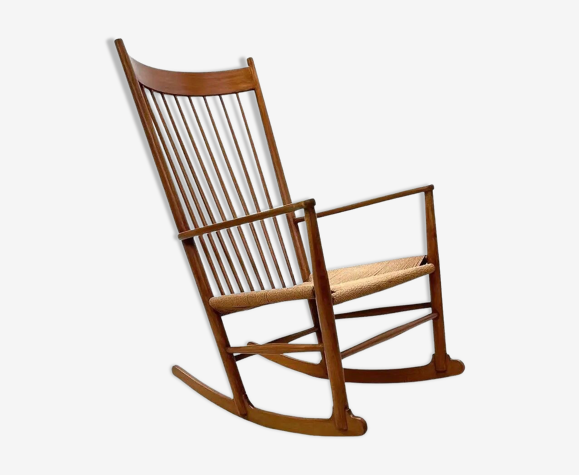 Chaise berçante danoise du milieu du siècle