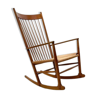 Chaise berçante danoise du milieu du siècle