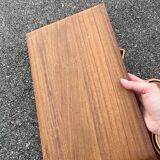 Vintage teak ceramic aperitif serving tray Stylform design