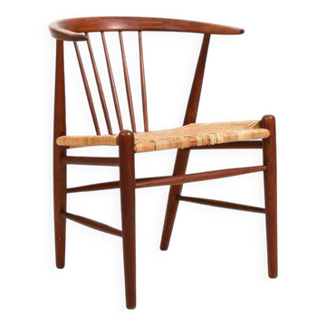 Illum Wikkelsø pour N. Eilersen rare chaise d'appoint "24GT" en teck