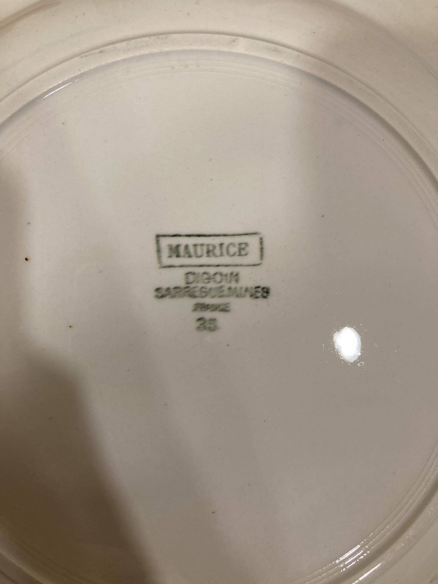 Round dish Digoin Sarreguemines