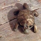 Brass turtle ashtray