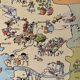 Old poster illustrated map of Brittany 1935 - JP Pinchon