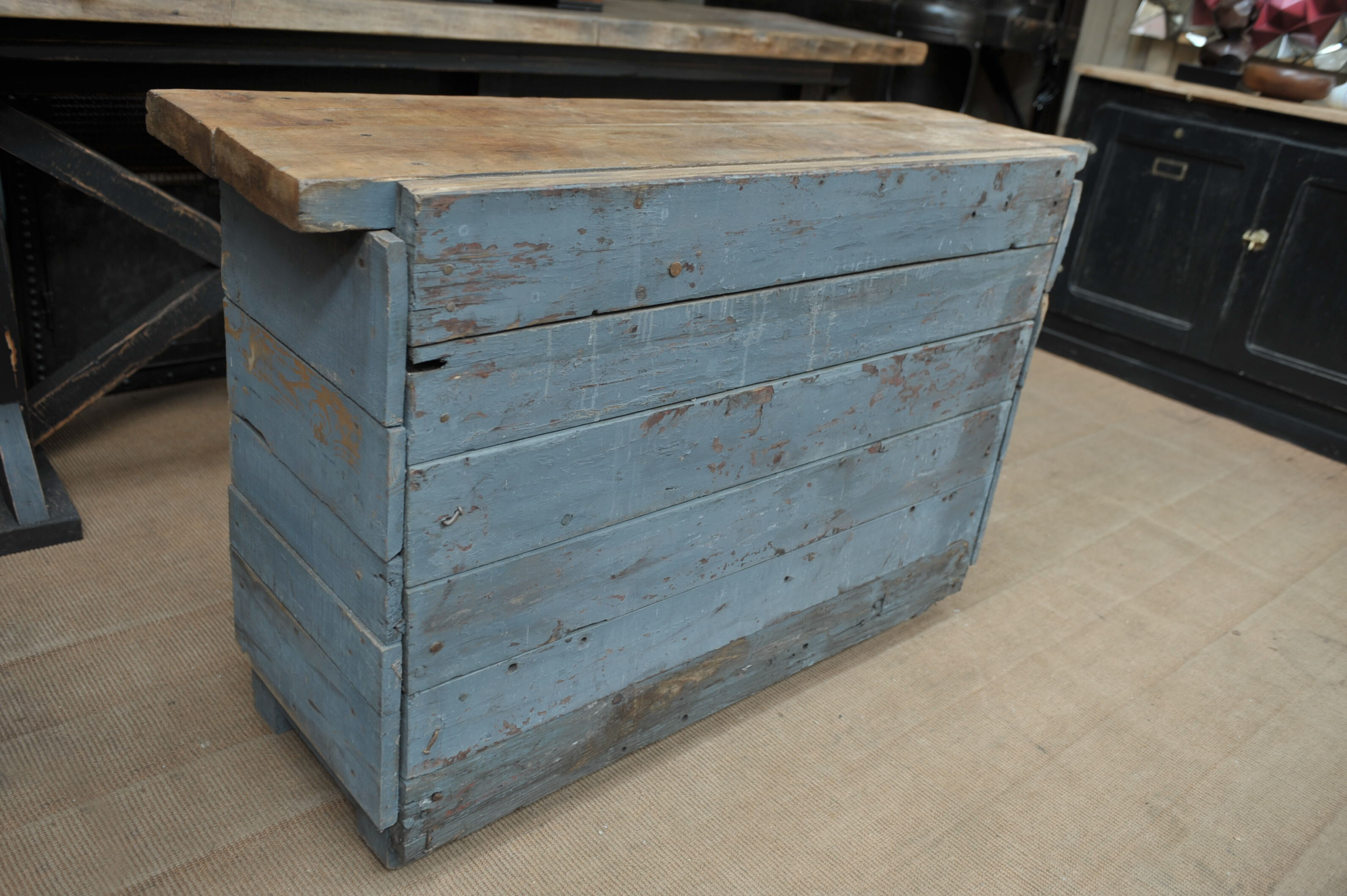 1930 workshop furniture in fir and metal