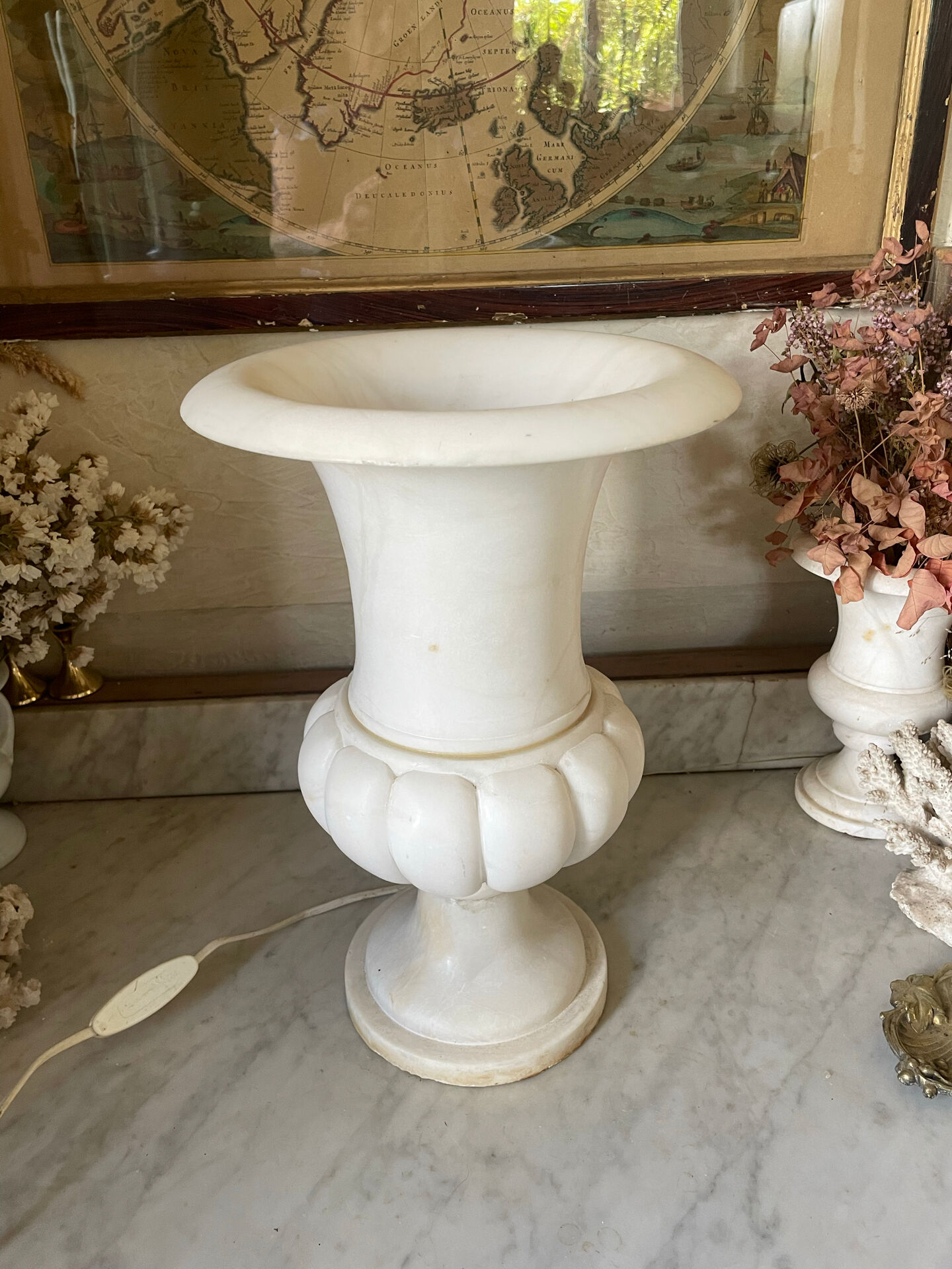 marble lamp Médicis vase Art Deco
