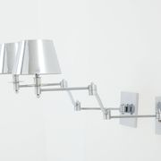 Pair of Maison Charles adjustable brushed steel wall lights circa 1960