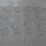12 Crystal champagne cups cut very beautiful quality