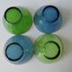 Set of 4 Vereco France bowls in colored glass