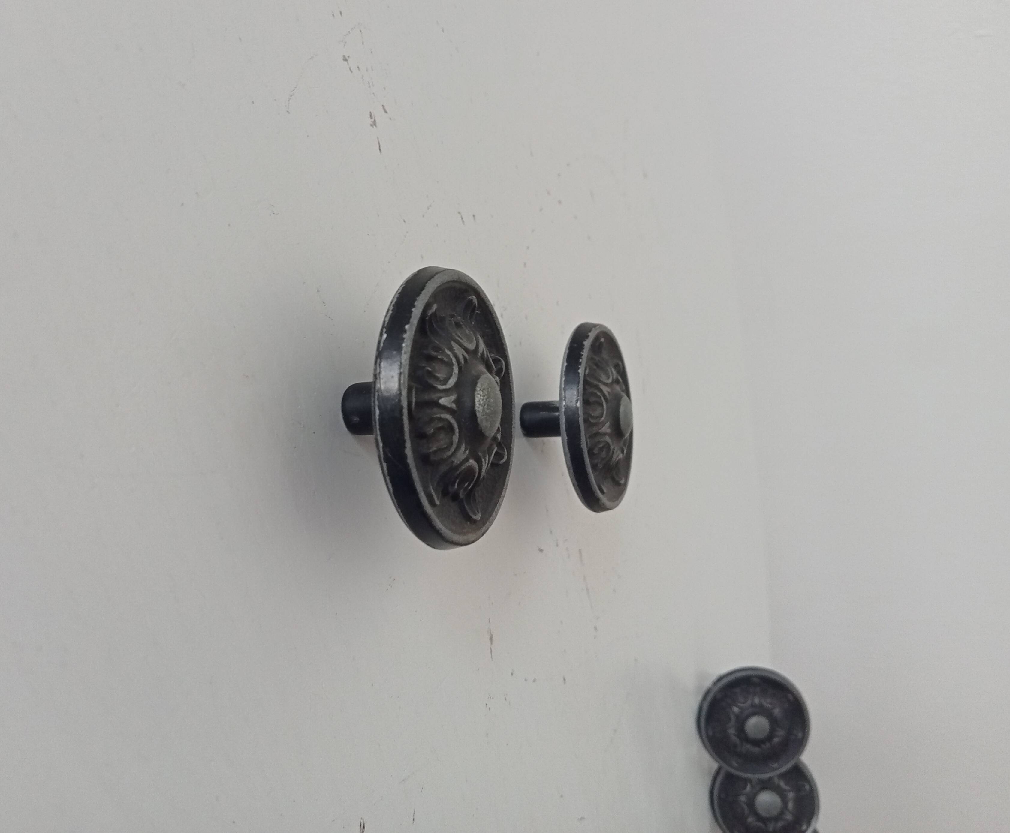 Pair of solid aluminium Victorian-style handles