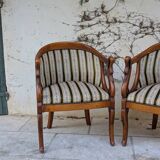 Paire de fauteuils "col de cygne"