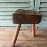 Solid oak tripod stool