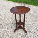 Sellette, table d'appoint en noyer