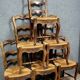 Set of 6 Louis XV style Provencal chairs in oak, circa 1900
