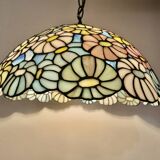 Tiffany glass paste floral suspension
