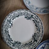 Quartet flat blue plates dessert 39