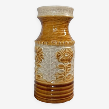 Vase rouleau céramique émaillée vintage, Allemagne 1960