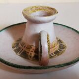 Duo of 50s ceramic hand candle holders
