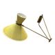 Diabolo wall lamp lunel yellow in the style of René Mathieu Guariche, star sheet metal.