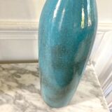 Signed stoneware soliflore bottle vase