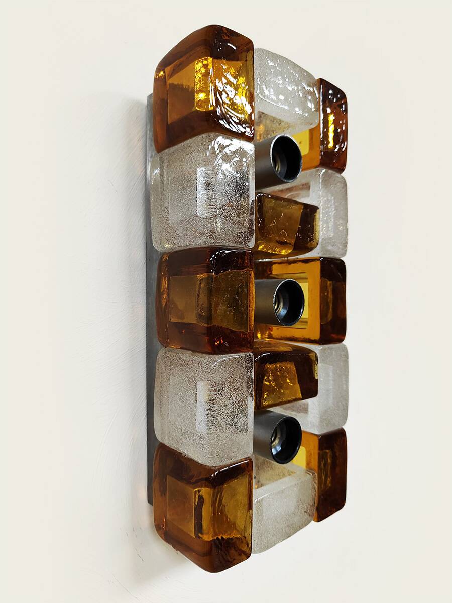 Vintage Murano glass wall lamp sconce Albano Poli Poliarte