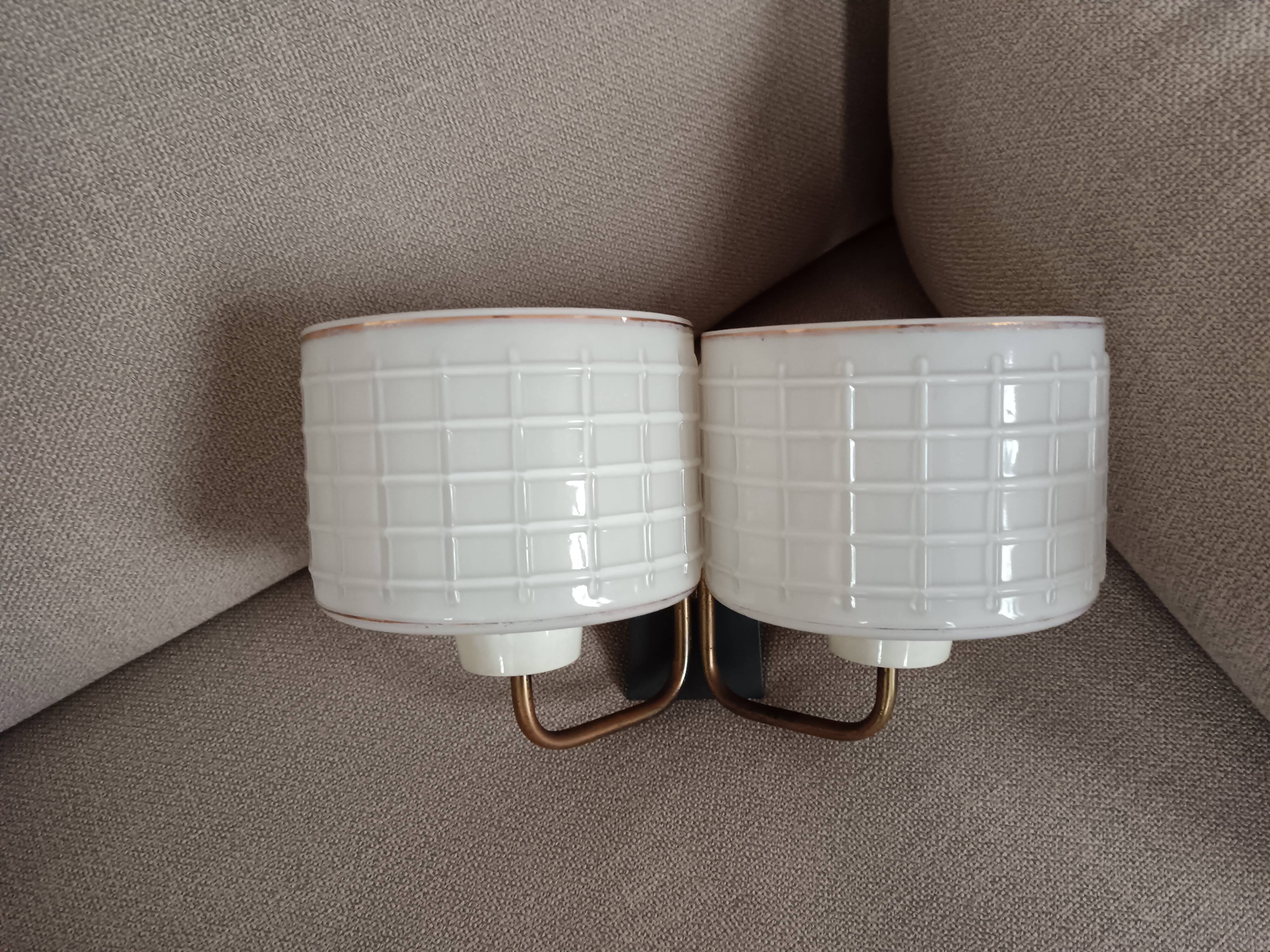 Pair of 50s/60s art deco style wall lights
