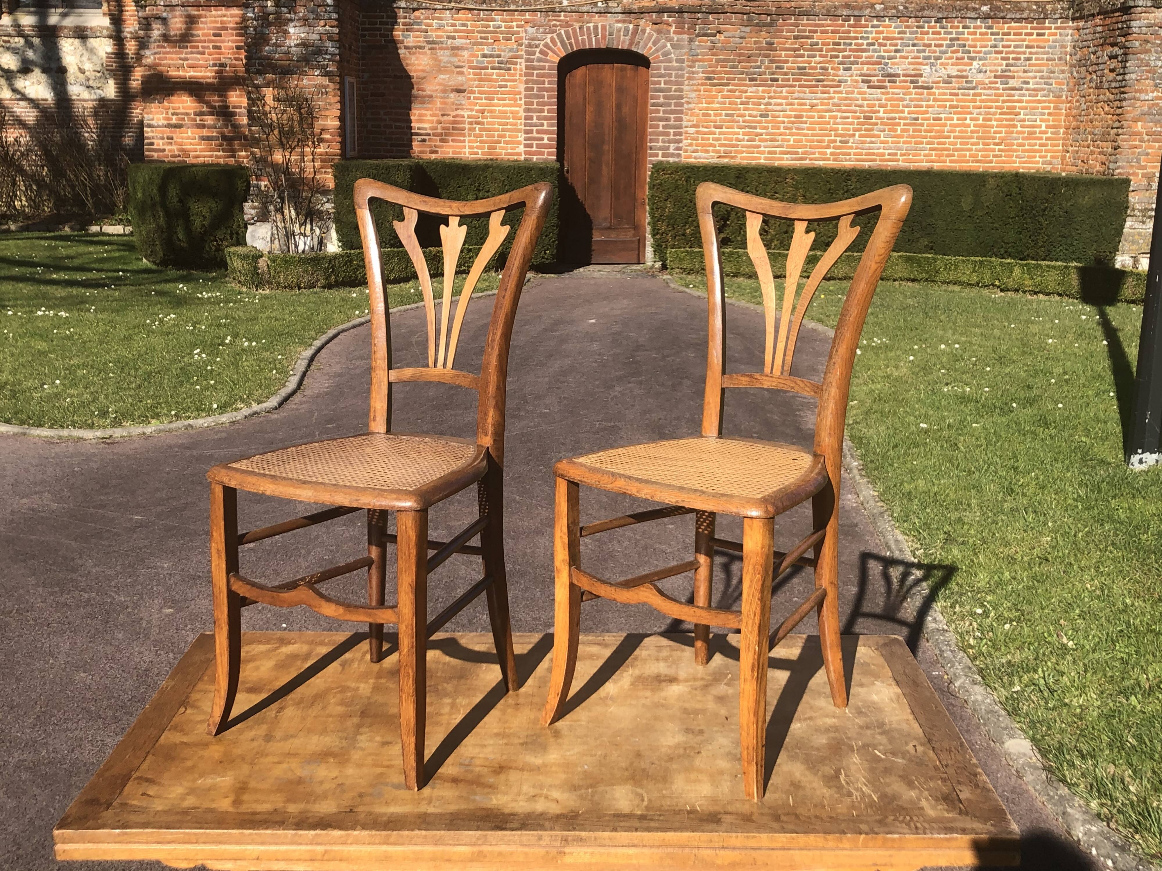 Pair of canning chairs.  new art