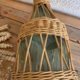 Vintage wicker bottle