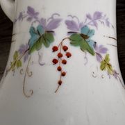 Porcelain Coffee Pot Decorated with Currants - Vintage 1900
