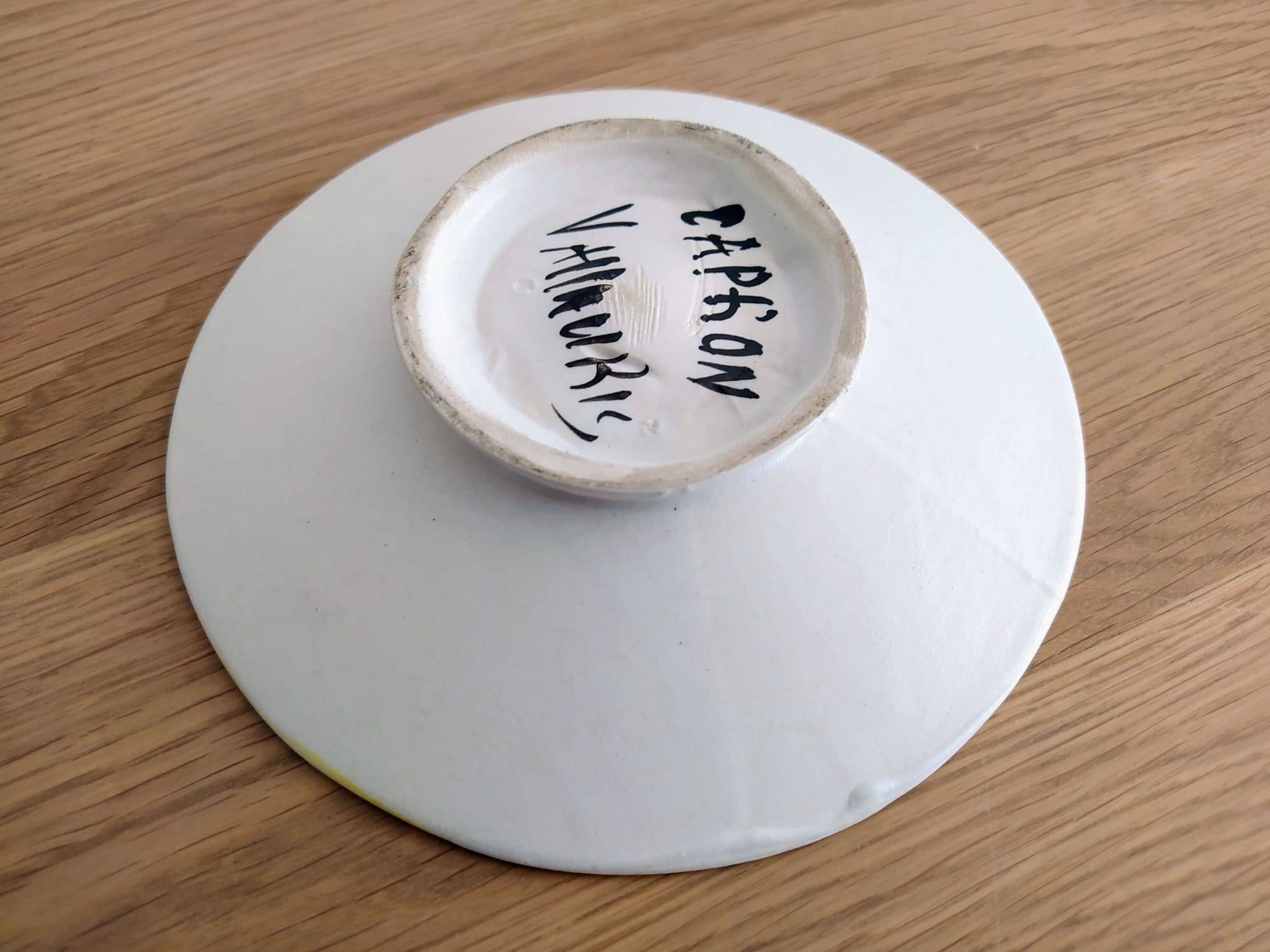 Roger CAPRON - Signed - Empty Pocket Dish "AQUARIUS" Zodiac Astrology