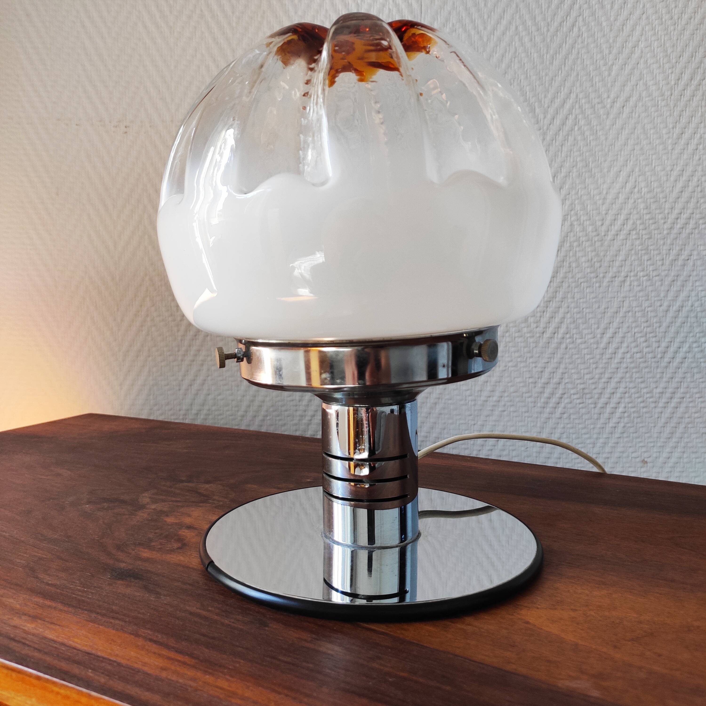 1970 Murano glass ball lamp