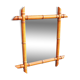 Old faux bamboo mirror h 44 x h 38 cm