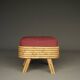 Bohemian Bamboo stool footstool. 1960s