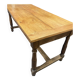 Table de ferme ancienne Louis XIII en chêne massif – Console / Îlot d'