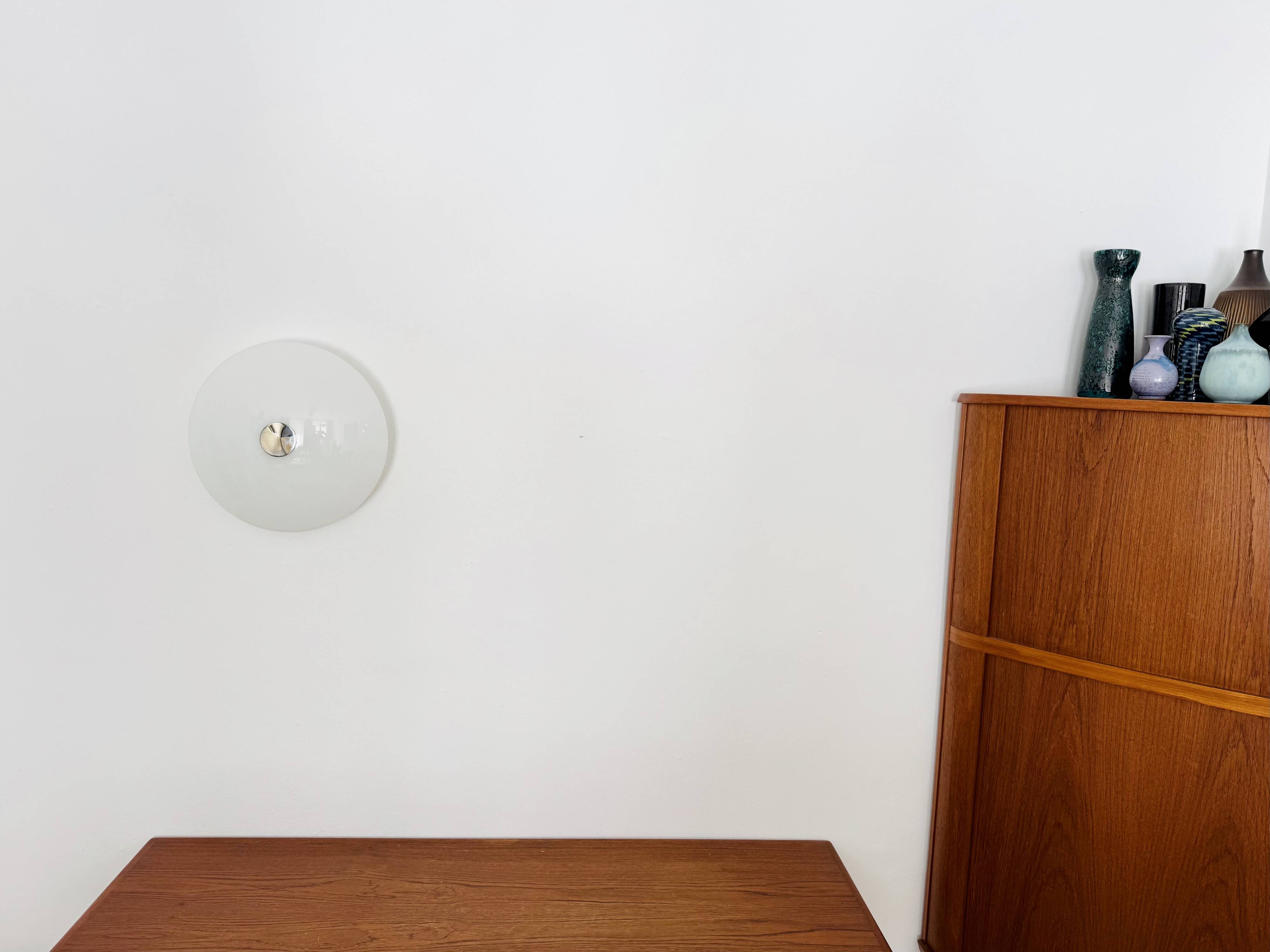 Applique, plafonnier Sela/Gela 40 en nickel plaqué, par Florian Schulz