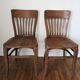 Two chairs solid oak patinated early twentieth century