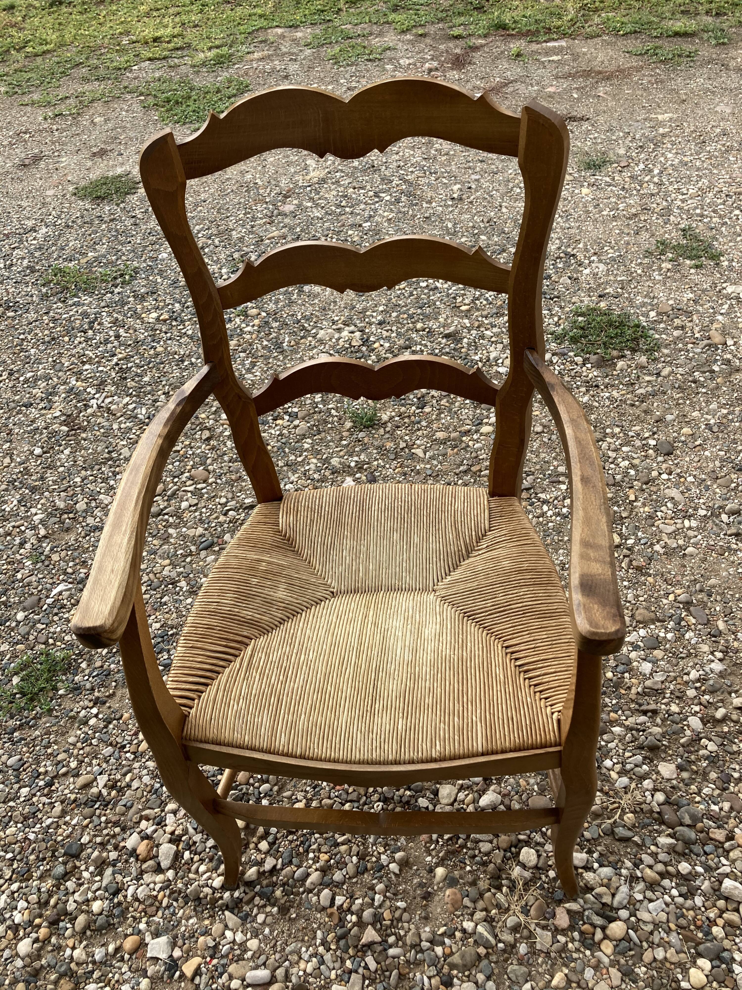 Series of 4 "good woman" mulched chairs