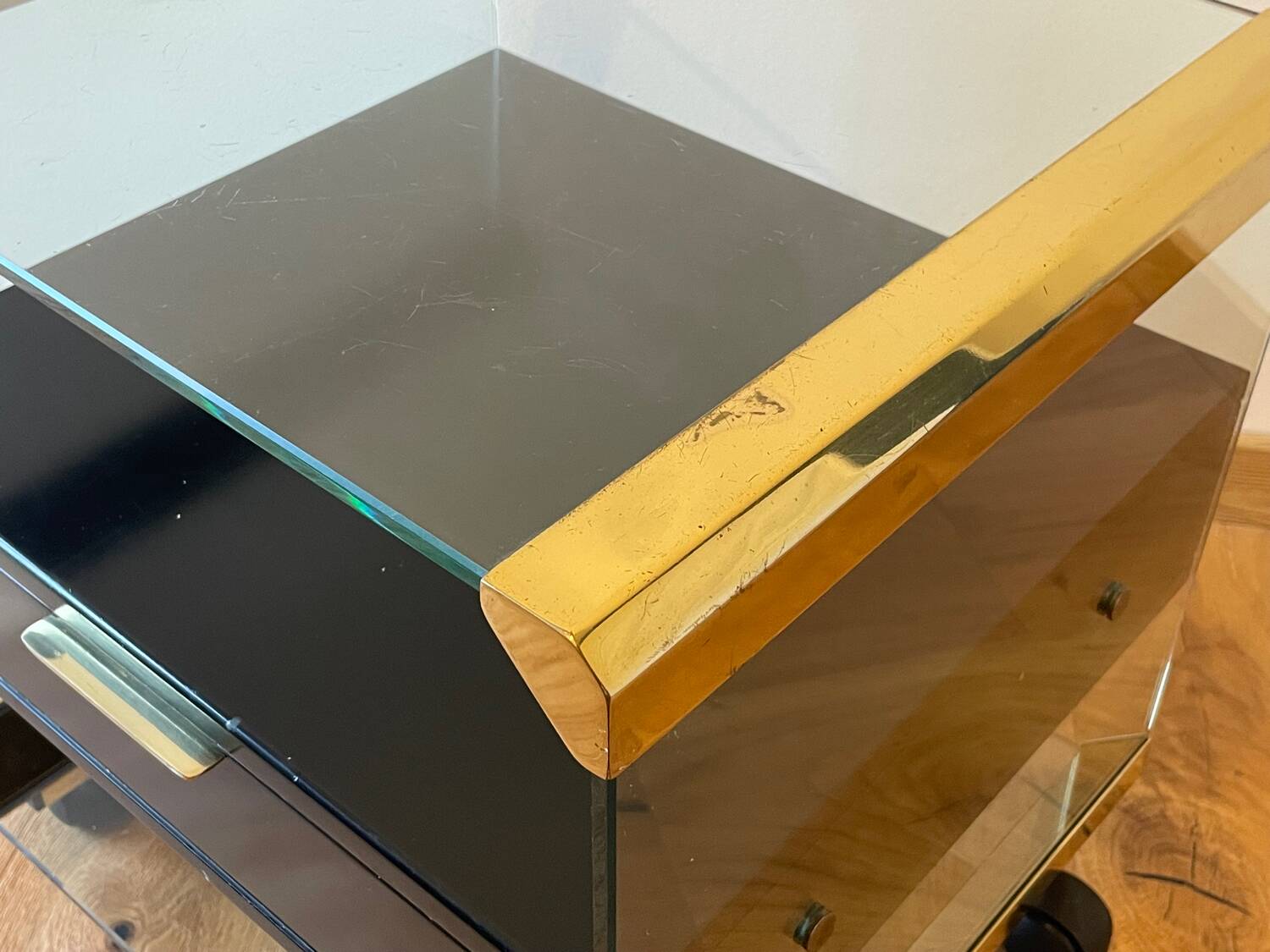 Rolling bedside table by Pierangelo Gallotti 1970