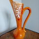 Vase soliflore jaune doré décor fat lava ou écume de mer