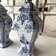 Pair of Delft-style earthenware vases, 20th century