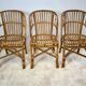 3 chaises vintage en rotin