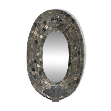 Chandelier with mirror and mosaic from the 1950s.