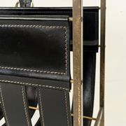 Porte revue en cuir Français mid century
