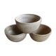 Series of 3 sandstone bowls