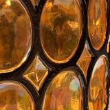 Limburg 1970s amber cloisonné glass ceiling light