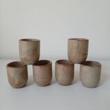 Set of 6 stoneware egg cups