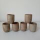 Set of 6 stoneware egg cups