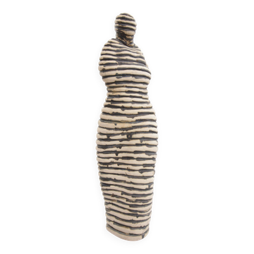 Andrea Dogterom ceramic sculpture women in stripes