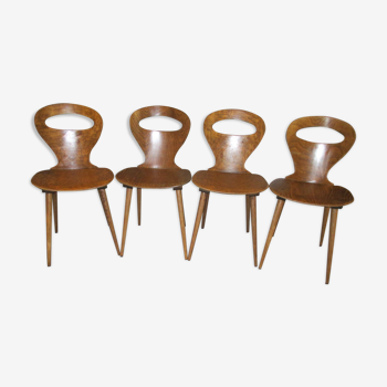 Suite 4 chairs Bistro Baumann model Ant 1960
