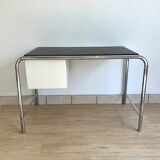 Modernist office 1970 chrome metal and skai